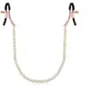 Rosy Gold - Tepelklemmen met parelketting - Verstelbaar Design