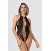 Christine - Noir Open Kruis Veter Body