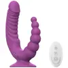 Teazers - Double Vibrator met Zuignap en Afstandsbediening - Paars