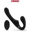 No-Parts - Avery Strapless Strapon Vibrerende Dildo 22 cm - Zwart