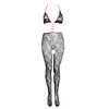 CHRISTINE Verleidelijke Catsuit - Zwart/Rood
