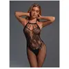 CHRISTINE Gebloemde Catsuit met open kruis - zwart