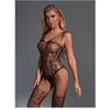 Christine Glitter Catsuit met open kruis - zwart