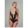 Christine le Duc - Body met Open Kruis en Parels - Lingerie Erotisch -...