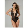 Christine le Duc - Kanten Body met Open Kruis - Lingerie Erotisch - Rose