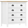 vidaXL Buffet Hill Blanc 79x40x80 cm Bois de pin solide