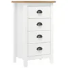 vidaXL Buffet Hill Blanc 46x35x80 cm Bois de pin solide
