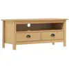 vidaXL Meuble TV Hill Range Marron miel 110x40x47cm Bois de pin solide