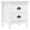 vidaXL Table de chevet Hill Blanc 46x35x49,5 cm Bois de pin solide