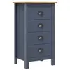 vidaXL Buffet Hill Gris 46x35x80 cm Bois de pin solide
