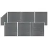vidaXL Ensemble de clôture WPC 6 Carré + 1 Incliné 1138x186 cm Gris