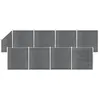 vidaXL Ensemble de clôture WPC 8 Carré + 1 Incliné 1484x186 cm Gris