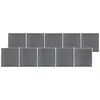 vidaXL Clôture de jardin WPC 1737x186 cm Gris