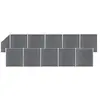vidaXL Ensemble de clôture WPC 10 Carré + 1 Incliné 1830x186 cm Gris