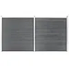 vidaXL Clôture de jardin WPC 353x186 cm Gris