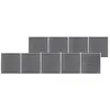 vidaXL Clôture de jardin WPC 1564x186 cm Gris