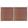vidaXL Clôture de jardin WPC 353x186 cm Marron