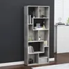 vidaXL Bibliothèque Gris béton 67x24x161 cm Aggloméré