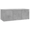 vidaXL Meuble TV Gris béton 80x34x30 cm Aggloméré