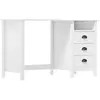 vidaXL Bureau Hill avec 3 tiroirs 120x50x74 cm Bois pin massif