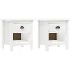 vidaXL Tables de chevet 2 pcs Hill 46x35x49,5 cm Bois de pin solide