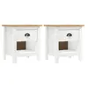 vidaXL Tables de chevet 2 pcs Hill 46x35x49,5 cm Bois de pin solide