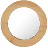 vidaXL Miroir mural 40 cm Teck Rond