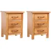 vidaXL Tables de chevet 2 pcs 40x30x54 cm Bois de chêne massif