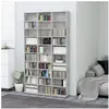 vidaXL Armoire à CD Gris béton 102x16x177,5 cm Bois d'ingénierie