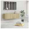 vidaXL Meuble TV Chêne sonoma 100x30x30 cm Aggloméré