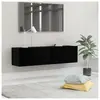 vidaXL Meuble TV Noir 120x30x30 cm Aggloméré