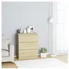 vidaXL Buffet Chêne sonoma 60x35x76 cm Bois d'ingénierie
