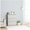 vidaXL Buffet Gris béton 60x35x76 cm Bois d'ingénierie