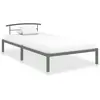 vidaXL Cadre de lit Gris Métal 90 x 200 cm