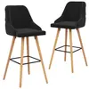 vidaXL Tabourets de bar lot de 2 noir velours