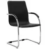 vidaXL Chaise de bureau cantilever Noir Similicuir