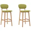 vidaXL Tabourets de bar lot de 2 vert tissu
