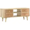 vidaXL Meuble TV 110x30x45 cm Bois de manguier solide