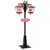vidaXL Lampadaire de Noël avec Père Noël Noir et rouge 81x40x188cm PVC