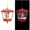 vidaXL Lampe suspendue de Noël lumière LED Père Noël Rouge 27x27x45 cm