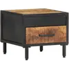 vidaXL Table de chevet 40x40x35 cm Bois de manguier brut