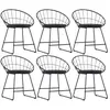 vidaXL Chaises à manger similicuir lot de 6 noir acier