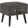 vidaXL Tables de chevet 2 pcs Gris 40x35x40 cm Velours