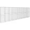 vidaXL Mur en gabion avec couvercle Acier galvanisé 600 x 50 x 200 cm