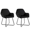 vidaXL Chaises à manger lot de 2 Noir Velours