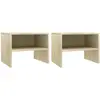 vidaXL Tables de chevet 2 pcs Chêne sonoma 40 x 30 x 30 cm Aggloméré