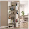 vidaXL Bibliothèque/Séparateur de pièce Blanc 80x24x192 cm Aggloméré