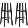 vidaXL Tabourets de bar lot de 2 noir MDF