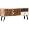 Meuble tv 115 x 30 x 47 cm Bois massif de manguier Vidaxl Brun