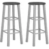 vidaXL Tabourets de bar lot de 2 argenté MDF